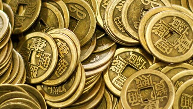 Amuletos de moedas chinesas como amuletos da sorte